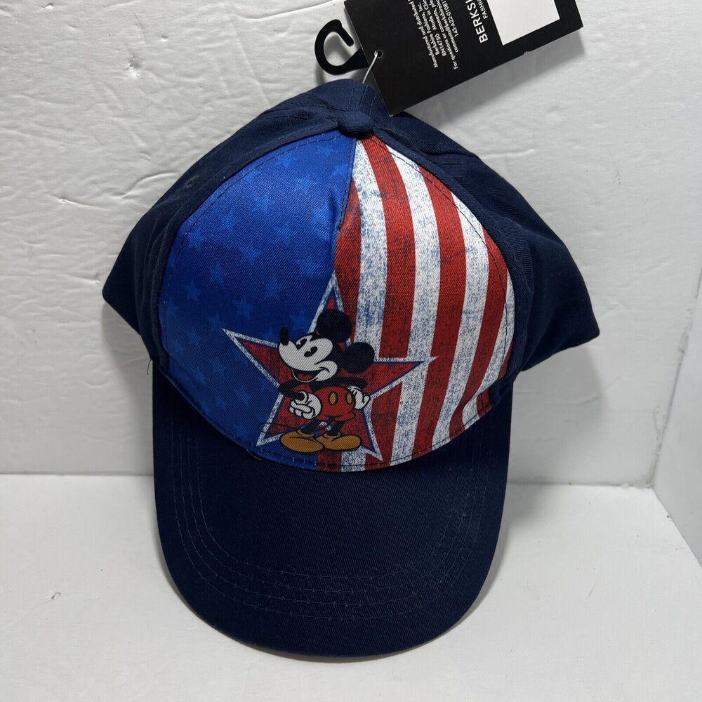 NEW Disney Mickey Mouse American Flag Stars And Stripes Hat Cap Snapback NWT
